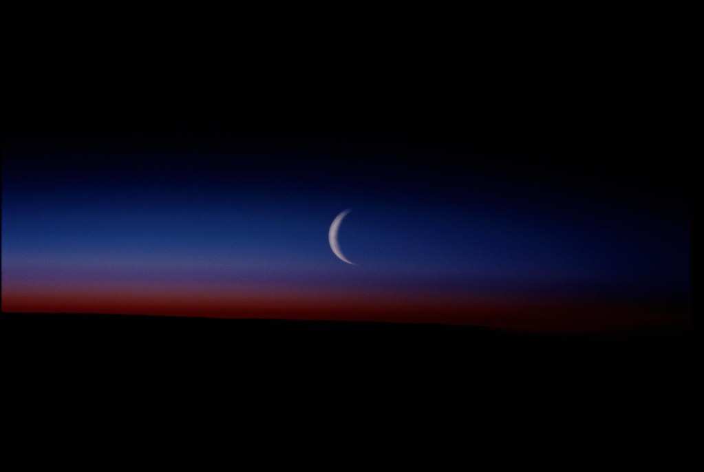 New Moon Over Earth (Archive: NASA, International Space Station, 12/29/00)